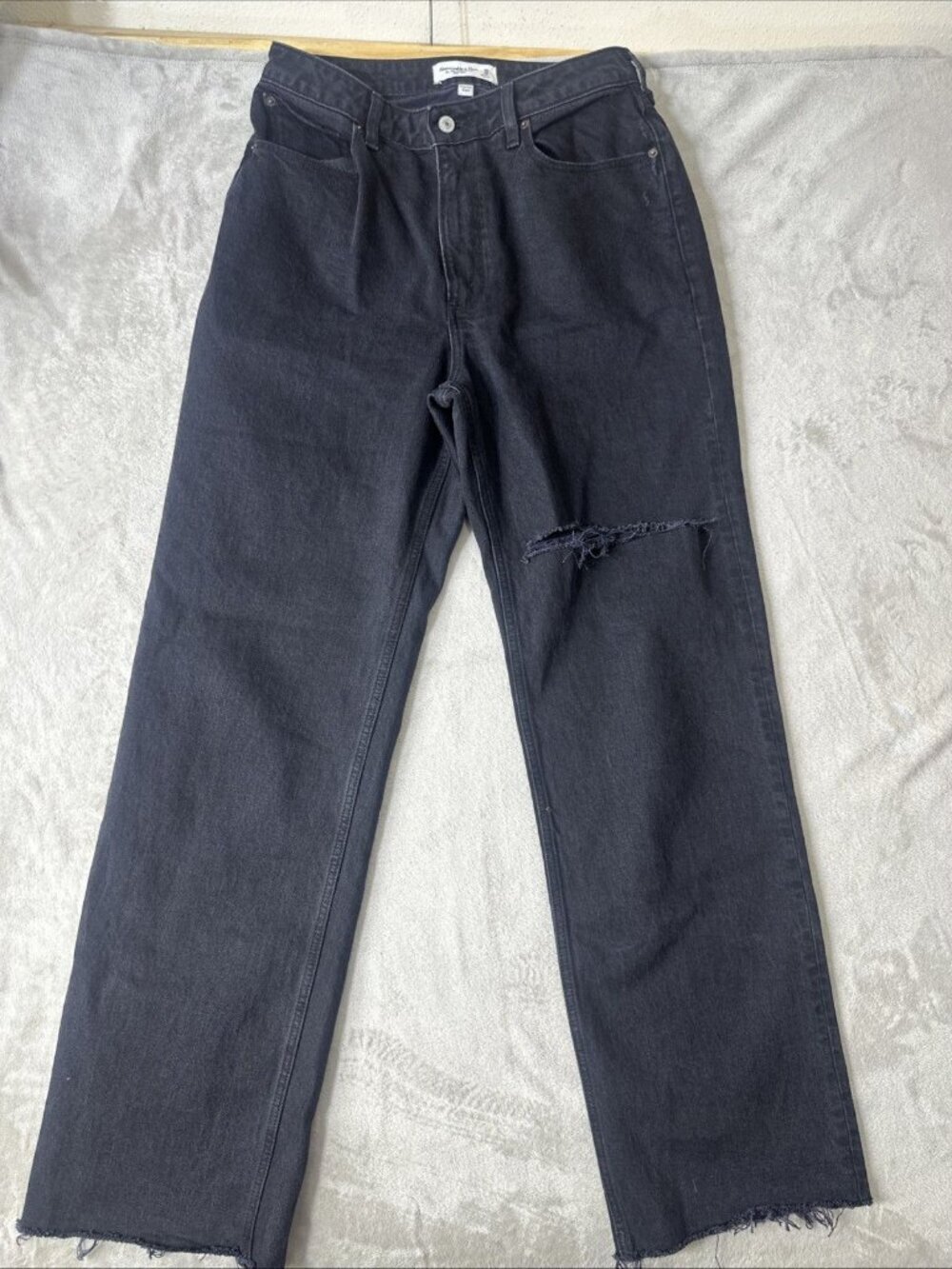 Abercrombie & Fitch 90s Relaxed Jeans Size 30 Long Curve Love High Rise Black